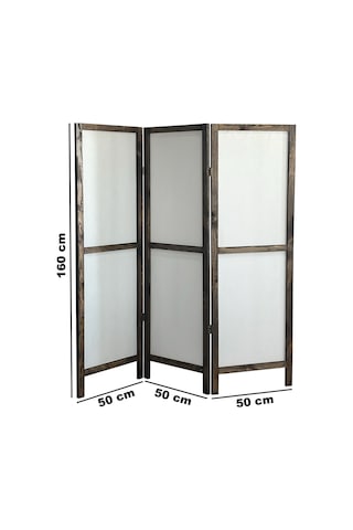 Ahşap Paravan Panel Kumaş Paravan 6006