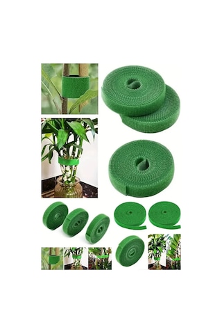Mucit Home 5 Metre 1 Cm Bahçe Bitki Fide Bağlama Bandı Çırt Çırt Bant Kablo Düzenleyici Bant