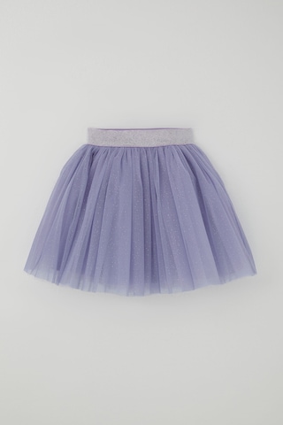 Breeze Kız Çocuk Tütü Etek Simli Bel Kısmı Lastikli 5-10 Yaş , Lila