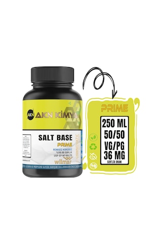 Akn Kimya Prime Salt Base Vg Pg 50-50 36 MG 250 ML Akn Kimya Prime Salt Base Vg Pg 50-50 36 MG 250 ML