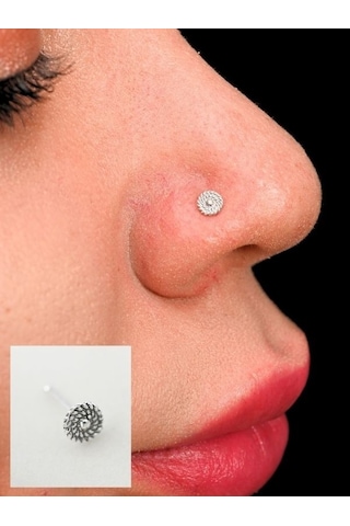 Tükkan Accessories Gümüş Yuvarlak Burgu Detay 925 Ayar Hızma-hızma38 Gümüş