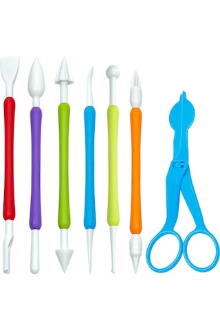 Valletta Harpia 7 Parça Pasta Şekillendirme Seti Karışık Renkli