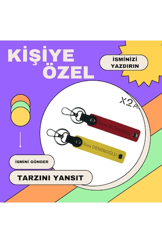 Mırıl Mırıl Aşkınıza Armağan, Kedi Temalı, İsme Özel Anahtarlık, Sütlü Kahve-nar Çiçeği