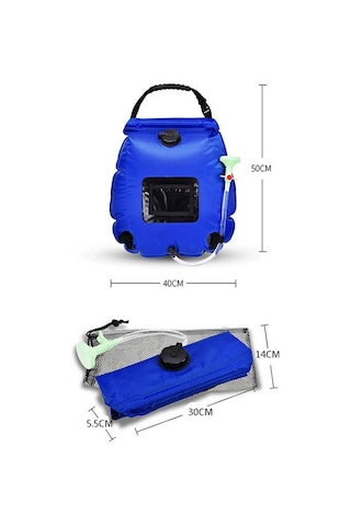 Aotu At6628 20l Outdoor Güneş Isıtmalı Duş Çantası Mavi