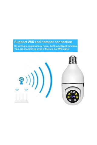 Tongxida 1080p Akıllı Wifi Güvenlik Kamerası: Çift Yönlü Sesli, Hareket Algılama, Gece Görüşü, Mobil Uzaktan İzleme Beyaz Beyaz