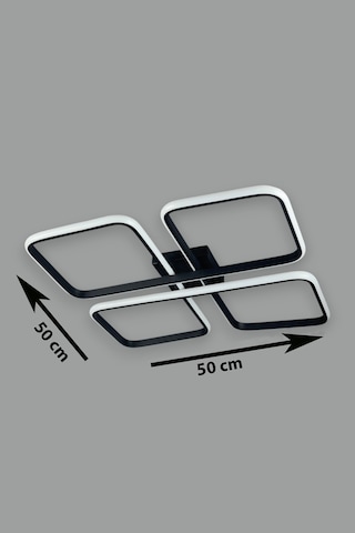 Specula Siyah Renk Beyaz Ledli - Mutfak - Salon Led Avize Siyah