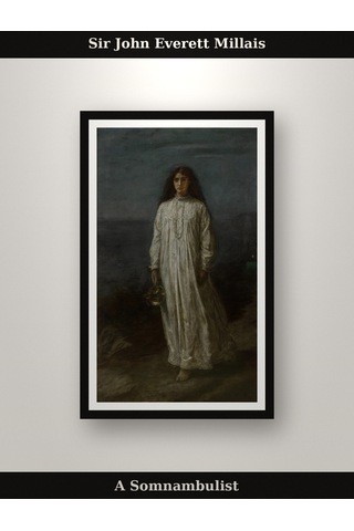 Sir John Everett Millais A Somnambulist Poster, Figüratif Duvar Tablosu Çerçevesiz