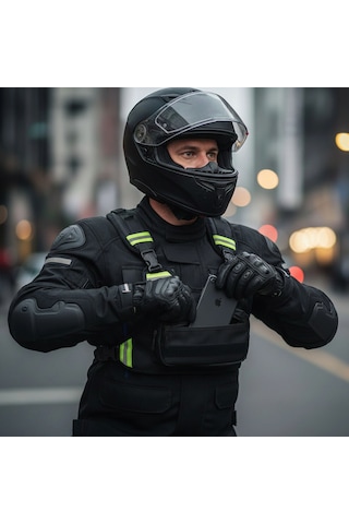 Vexo V110 Motosiklet Kurye Göğüs Çantası Tek Renk