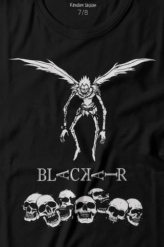 Kendim Seçtim Japon Death Note Black Air Hip Hop Baskılı Tişört Çocuk T-shirt 001