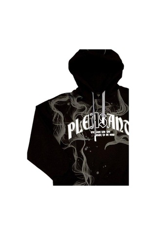 Erkek Çocuk Kapüşonlu Batik Desenli Sweatshirt-14697 Siyah