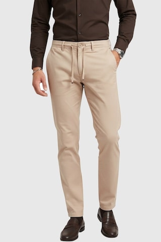 Deepsea Erkek Camel Esnek Kumaş Slim Fit Beli Lastikli Günlük Spor Pantolon 2601070