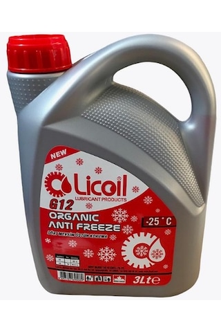 Licoil Antifriz G12 Kırmızı-25C 3Lt 3Kg-15Kg-16Kg Mevcut