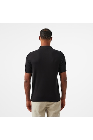 Nautica Erkek Siyah Classic Fit Polo Düz K55329t Siyah