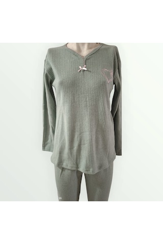 Rüyam Pamuklu Kadın Pijama Takımı Yeşil