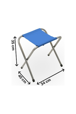 Exent Katlanır Balıkçı Kamp Piknik Taburesi 2'li Mavi