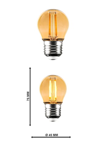 G45 Rustik Led Ampul 4w E27 Duy 2700k Amber Cam Dekoratif Vintage