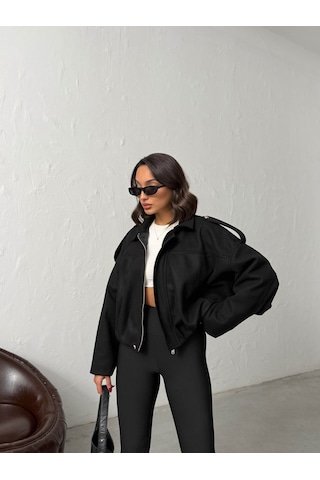 Verymoda Kaşe Mont F2047 Siyah