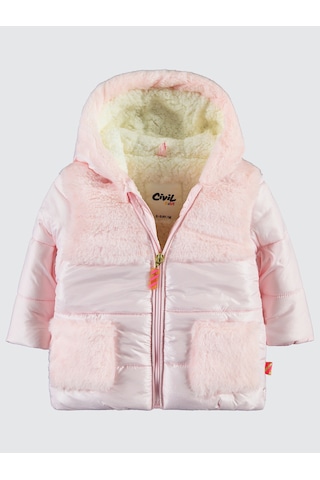 Civil Baby Kız Bebek Kapüşonlu Mont 6-18 Ay Şeker Pembesi Şeker Pembesi Açık Pembe