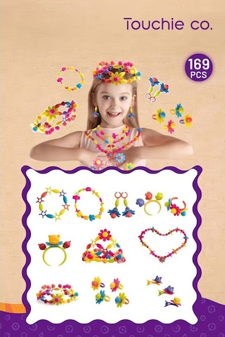 Touchie Co. 169 Parça Plastik Takı Yapım Seti Kız Çocukları Için