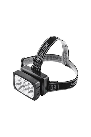 12 Ledli Şarjlı Kafa Lambası Power Ledli Kafa Feneri Tepe Lambası