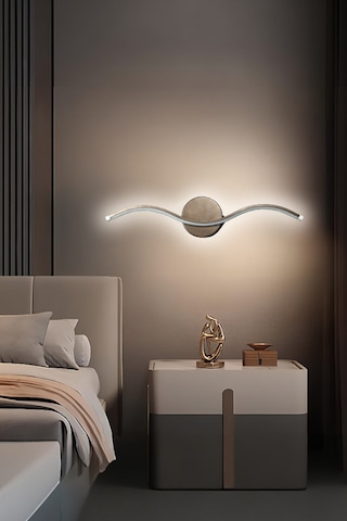 Wave Modern Tasarım Kahverengi Gün Işığı Ledli Banyo - Mutfak - S Kahverengi