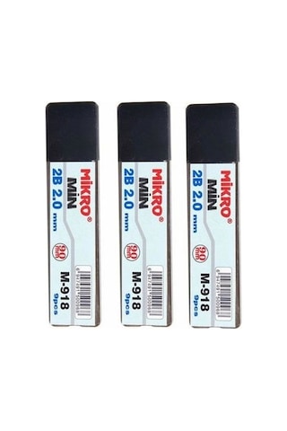 Mikro Kalem Ucu 2.0mm 2b Mikro 2b Kalem Ucu 2mm Siyah 3 Adet