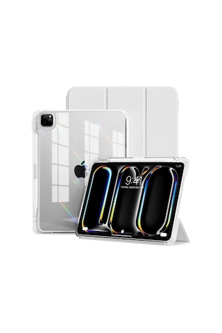 Apple İpad Uyumlu Uyumlu Pro 11 1. 2. 3. 4. Nesil Kılıf Kalem Bölmeli Akrilik Şeffaf Ayrılabilir Case 2018 - 2022