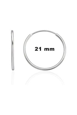 Gümüş 21 Mm Halka Küpe 925 Ayar St256