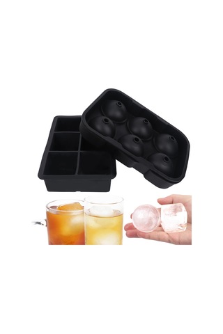 Lemestar Siyah Silikon Buzluk Seti: 6 Kutu + 6 Toplu, Kaldırılabilir Kapaklı, Esnek Ve Ürün Kokusundan Koruyucu Çok Renkli