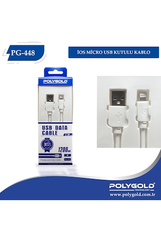 Polygold Pg-448 Apple Uyumlu iPhone Usb Telefon Şarj Kablosu
