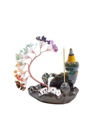 Dofolink Seramik Akıntı Kendi, Manzaralı Suş Efekti Koku Dağıtıcı, Stres Azaltıcı, Ev Ofis Yoga Odası İçin Aromatik Küllü Tütsü Tutucu