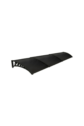 Plastik Ayak 6mm Levhalı Pratik Sundurma Kanopi 100x450 Cm Siyah