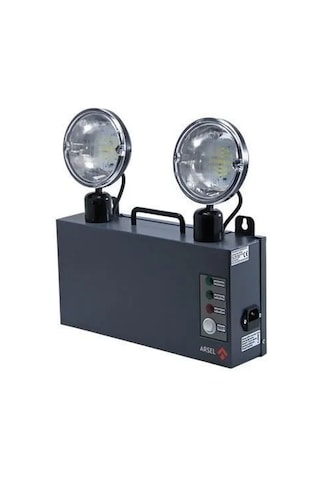 Arsel Versalite Vs-lfp-214/1 Lifepo4 Led Acil Aydınlatma Armatürü Kesintide 60 Dak. Yanan 2x500 Lümen Siyah