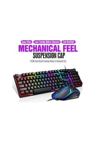 Didadodo Tf200 Usb Kablolu Oyun Klavyesi Ve Fare Seti Optik