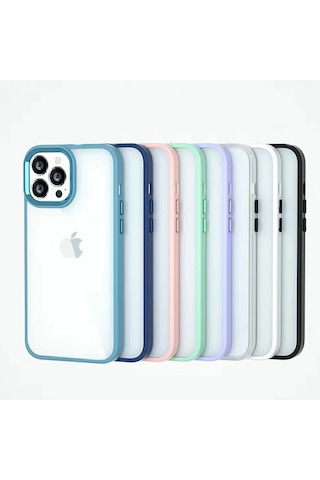 Ally Apple iPhone Uyumlu 13 Pro Max 6.7inç Kılıf Parlak Renkli Çerçeveli Ultra Lüx Tpu Silikon Kılıf- 5775 Mor