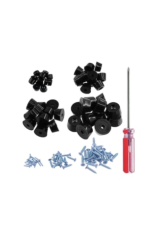 Paslanmaz Çelik Vidalar Ve Phillips Uçlu Kesme Tahtası İçin 107 Adet Kauçuk Ayak Diğer