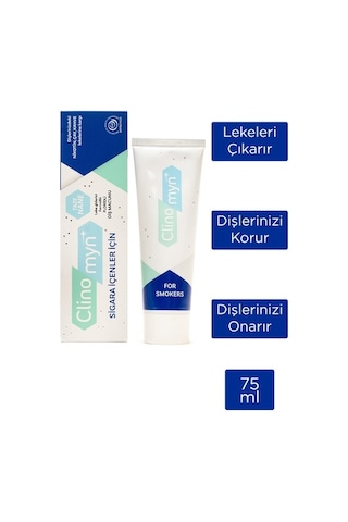 Clinomyn Smokers Sigara İçenler İçin Diş Beyazlatan Diş Macunu 4 x 75 ML