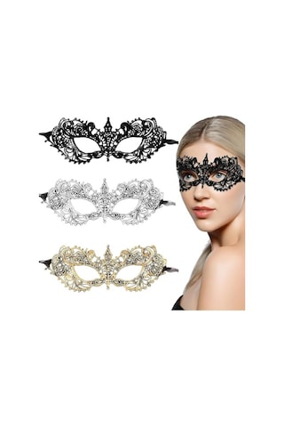 Xspring Parti Maskesi, 3'lü Paket Dantel Göz Maskesi, Kadınlar İçin Venedik Tarzı Parti Maskesis, Kostüm Ve Kıyafet Aksesuarı, Balo Ve Özel Günler İçin Şık Masquerade Maskesis Seti