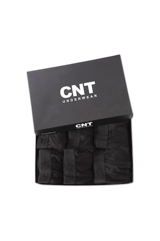 Erkek Uzun Paça Likralı 6'lı Boxer Premium Paket Siyah