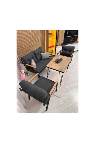 Houseart Balkon ,bahçe , Teras , Cafe ,salon , Metal Kanepe , Metal Kanepe Koltuk ,oturma Takımı 2-1-1 Masalı Takım Antrasit Houseart Balkon ,bahçe , Teras , Cafe ,salon , Metal Kanepe , Metal Kanepe Koltuk ,oturma Takımı 2-1-1 Masalı Takım Antrasit