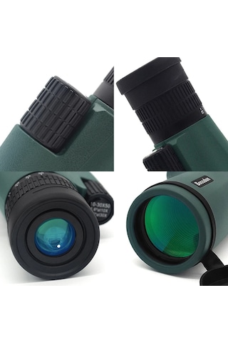 Techtic Hd Teleskop Monoküler El Dürbünü 10-30x50 Zoom Tripot Yeşil