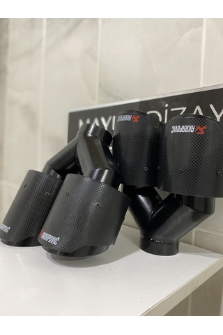 Akrapovic Karbon Egzoz Ucu Çift Çıkış 100mm Sağ Sol Set --mayukd
