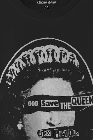 God Save The Queen Sex Pistols Elizabeth Baskılı Tişört Unisex T-shirt 001