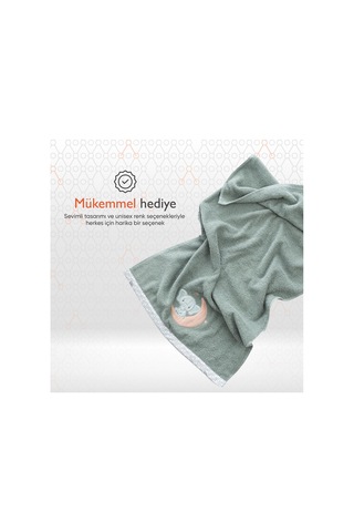 Gezenbebe Hero Nakışlı Bebek Çocuk El Ve Baş Havlusu 50x90 Yeşil