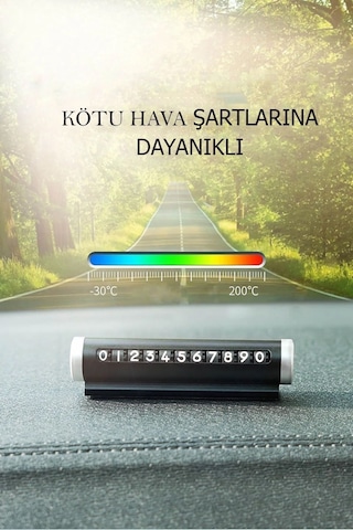 Metal Kasa Numara Çevirmeli Araç İçi Telefon Numaratör Park Numarası Parkmatik Araba Numaratör Cn