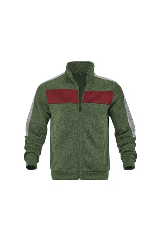 Erkekler İçin Hafif Atletik Sweatshirt Ceket Yeşil