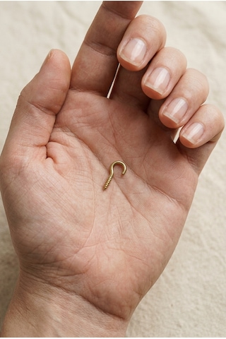 12 Adet Mini Kancalı Piton Vida 3 Cm 30 Mm Küçük Askı Kancası