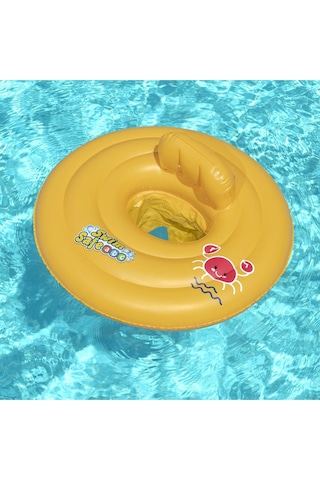 Swim Safe Step A Oturaklı Ayak Geçmeli Bebek Yüzme Simidi - 6 Ay - 18 Ay Beyaz