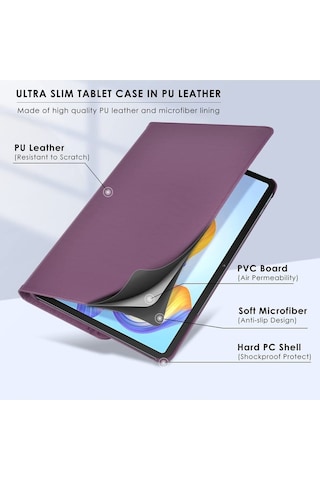 Honor Pad X8a 11 İnç Kılıf 360 Dönebilen Uyku Modlu Standlı Pu Deri Tablet Kapaklı Kılıf Dönerli Kılıf