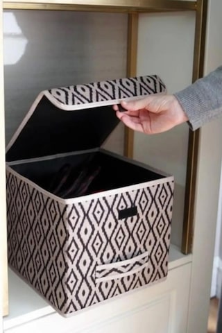 Bohe Çok Amaçlı Raf Düzenleyici Dekoratif Kutu Dolap Organizer Baza Altı Hurç 30 X 30 X 30